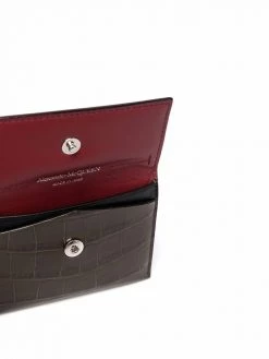 Alexander McQueen embossed crocodile-effect wallet