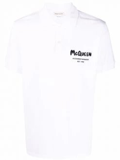 Alexander McQueen logo-print cotton polo shirt