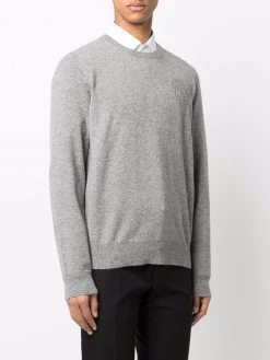 Alexander McQueen logo-embroidered cashmere jumper