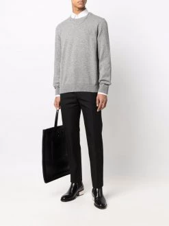 Alexander McQueen logo-embroidered cashmere jumper