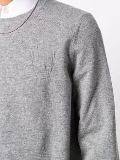 Alexander McQueen logo-embroidered cashmere jumper