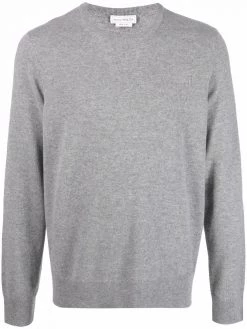 Alexander McQueen logo-embroidered cashmere jumper