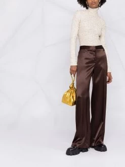 Alexander McQueen satin-effect trousers