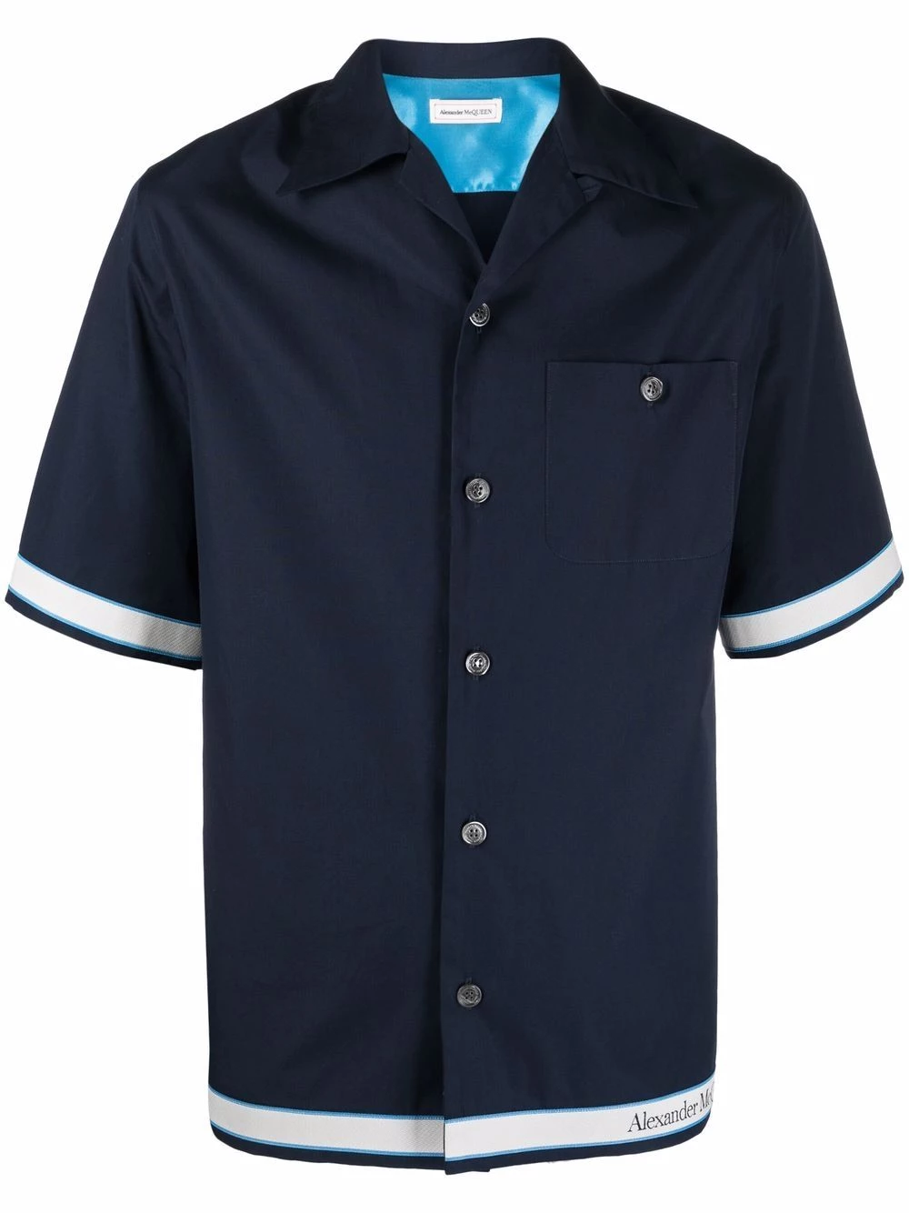 Best Pirce 🛒 Alexander McQueen Logo trim 👚 shirt 🔔 1 Alexander McQueen logo-trim shirt