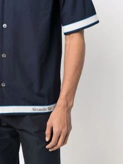 Best Pirce 🛒 Alexander McQueen Logo trim 👚 shirt 🔔 9 Alexander McQueen logo-trim shirt
