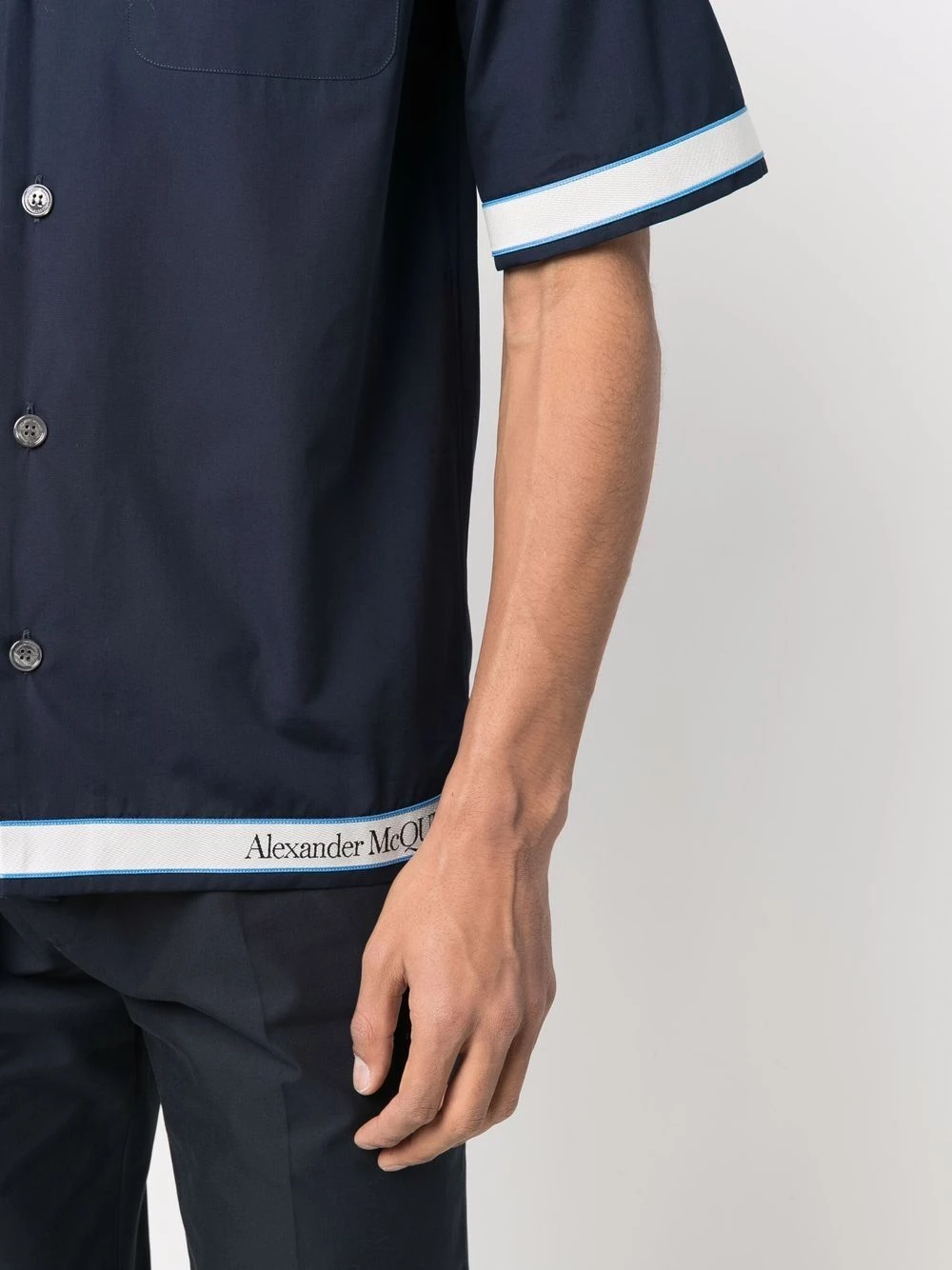 Best Pirce 🛒 Alexander McQueen Logo trim 👚 shirt 🔔 5 Alexander McQueen logo-trim shirt