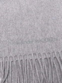 Alexander McQueen fringed cashmere scarf