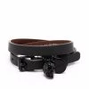 Alexander McQueen leather skull charm bracelet