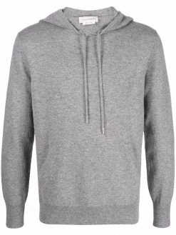 Alexander McQueen intarsia skull cashmere hoodie