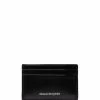 Alexander McQueen embossed logo leather cardholder