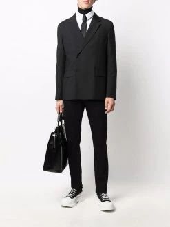 Alexander McQueen embroidered-logo straight-leg jeans