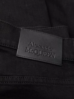 Alexander McQueen embroidered-logo straight-leg jeans