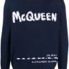 Alexander McQueen intarsia-knit cotton jumper