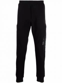Alexander McQueen logo-print cotton track trousers