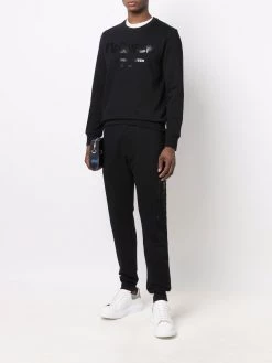 Alexander McQueen logo-print cotton track trousers