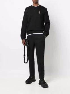 Alexander McQueen skull-patch crew neck sweatshirt