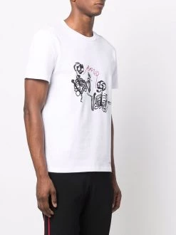 Alexander McQueen skeleton logo-print T-shirt