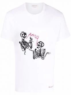 Alexander McQueen skeleton logo-print T-shirt