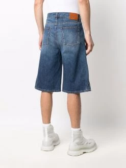 Alexander McQueen mid-rise knee-length denim shorts
