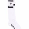 Alexander McQueen logo skull embroidered socks