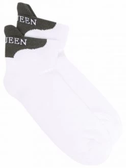 Alexander McQueen logo print ankle socks