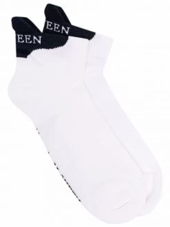 Alexander McQueen logo embroidered ankle socks