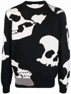Alexander McQueen skull-print crew neck jumper