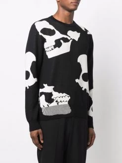 Alexander McQueen skull-print crew neck jumper