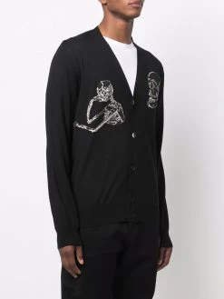 Alexander McQueen skull-patch button-up cardigan