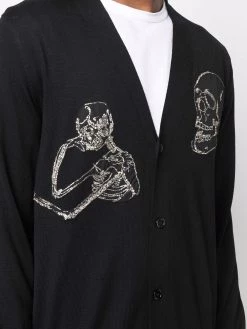 Alexander McQueen skull-patch button-up cardigan