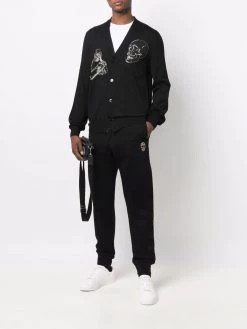 Alexander McQueen skull-patch button-up cardigan