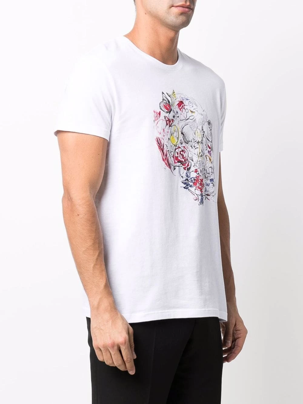 Best deal โ๏ธ Alexander McQueen Doodle Skull print T ๐ shirt ๐ 3 Alexander McQueen Doodle Skull-print T-shirt