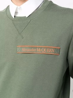 Alexander McQueen logo patch crew-neck sweatshirt