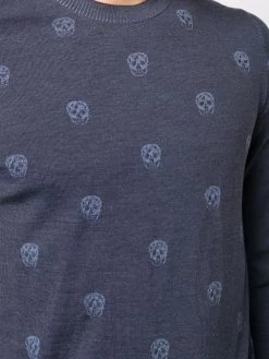 Alexander McQueen jacquard skull-motif wool jumper