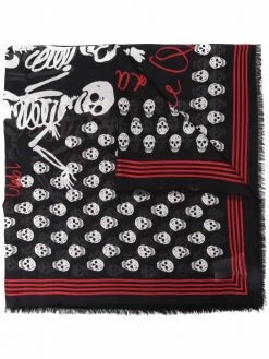 Alexander McQueen all-over skull print scarf