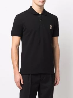 Alexander McQueen crystal-stud polo shirt