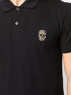 Alexander McQueen crystal-stud polo shirt