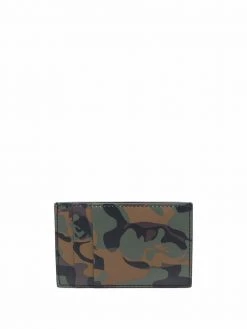 Alexander McQueen logo-print camouflage cardholder