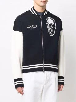 Alexander McQueen skull bomber style cardigan