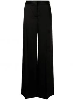 Alexander McQueen satin wide leg trousers