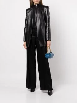 Alexander McQueen satin wide leg trousers