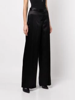 Alexander McQueen satin wide leg trousers