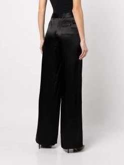 Alexander McQueen satin wide leg trousers
