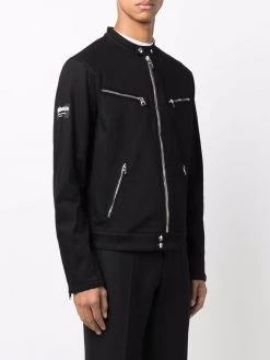 Alexander McQueen biker band collar jacket
