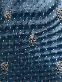 Alexander McQueen skull-jacquard silk tie
