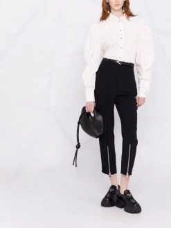Alexander McQueen cropped high-waist trousers
