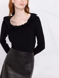 Best deal ⌛ Alexander McQueen Ruffled long sleeve jumper ✔️ 8 Alexander McQueen ruffled long-sleeve jumper