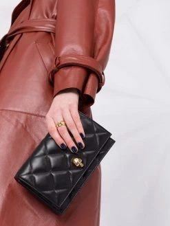 Budget ⌛ Alexander McQueen Skull logo quilted clutch ✨ 8 Alexander McQueen skull-logo quilted clutch