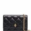 Alexander McQueen skull-logo quilted clutch