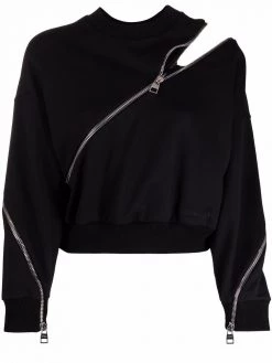 Alexander McQueen cut-out cotton sweatshirt